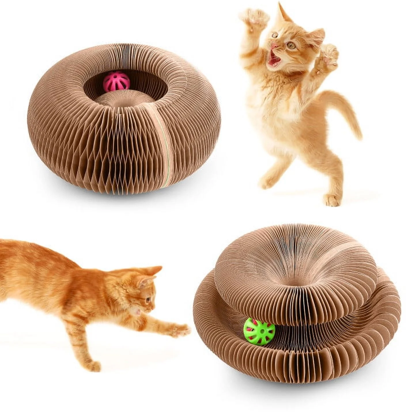 Magic Foldable Cat Scratch Board with Bell - Ảnh 6