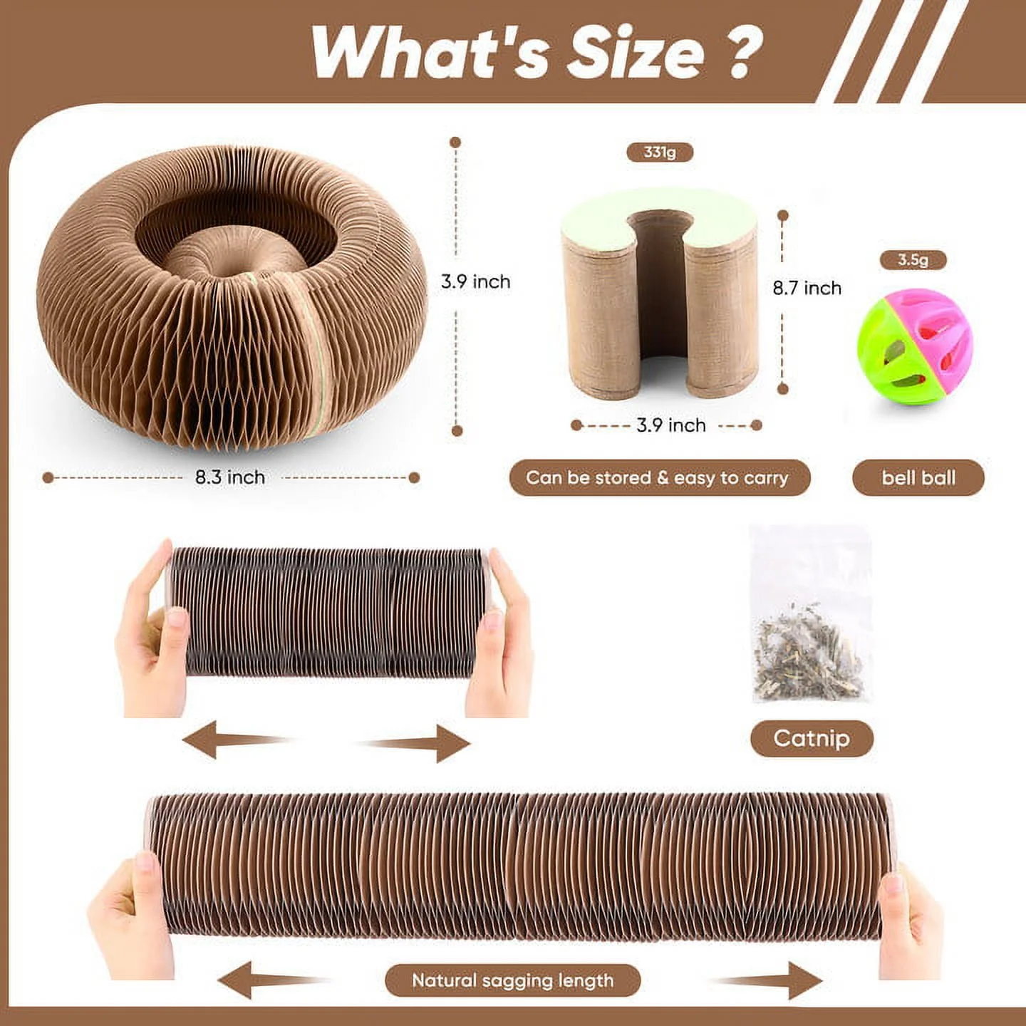 Magic Foldable Cat Scratch Board with Bell - Ảnh 4