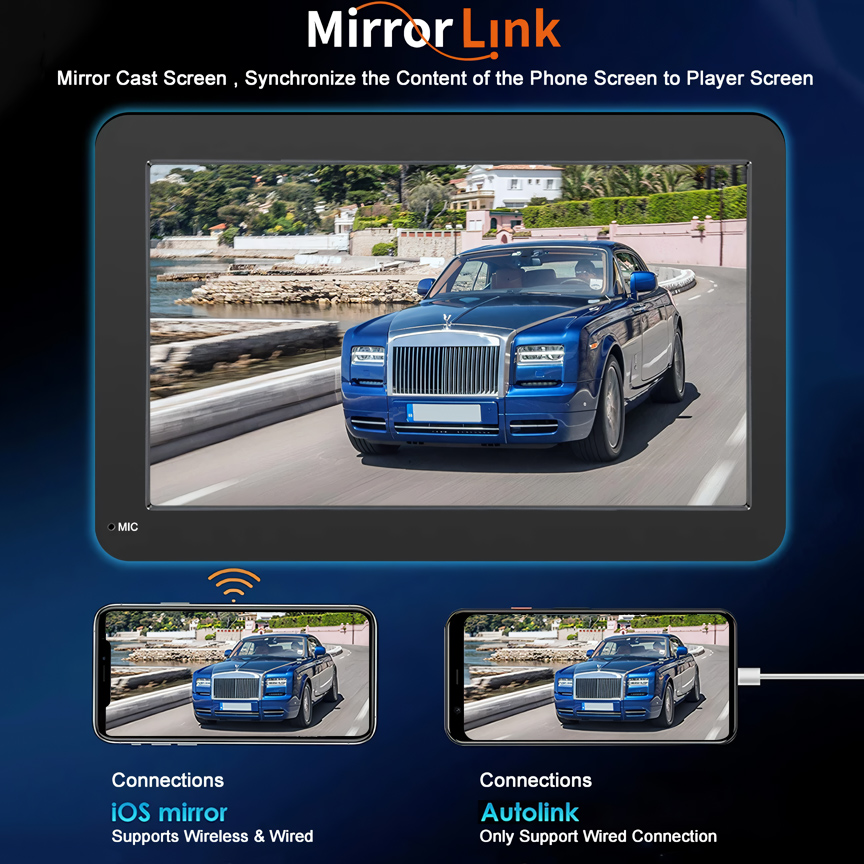 Universal 7-inch Touchscreen Car MP5 Player with Wireless Apple CarPlay & Android Auto - Ảnh 4
