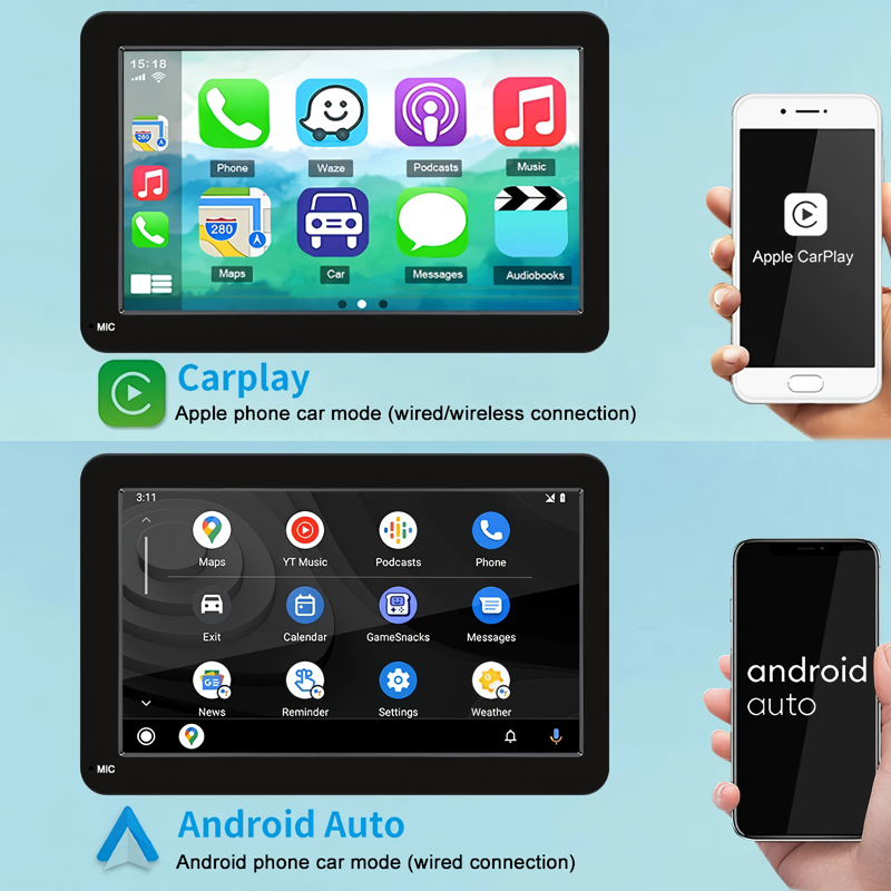 Universal 7-inch Touchscreen Car MP5 Player with Wireless Apple CarPlay & Android Auto - Ảnh 3
