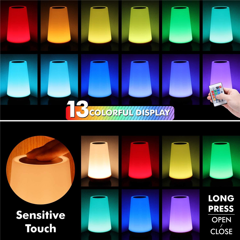 13-Color Changing Night Light with RGB Remote Control - Ảnh 3